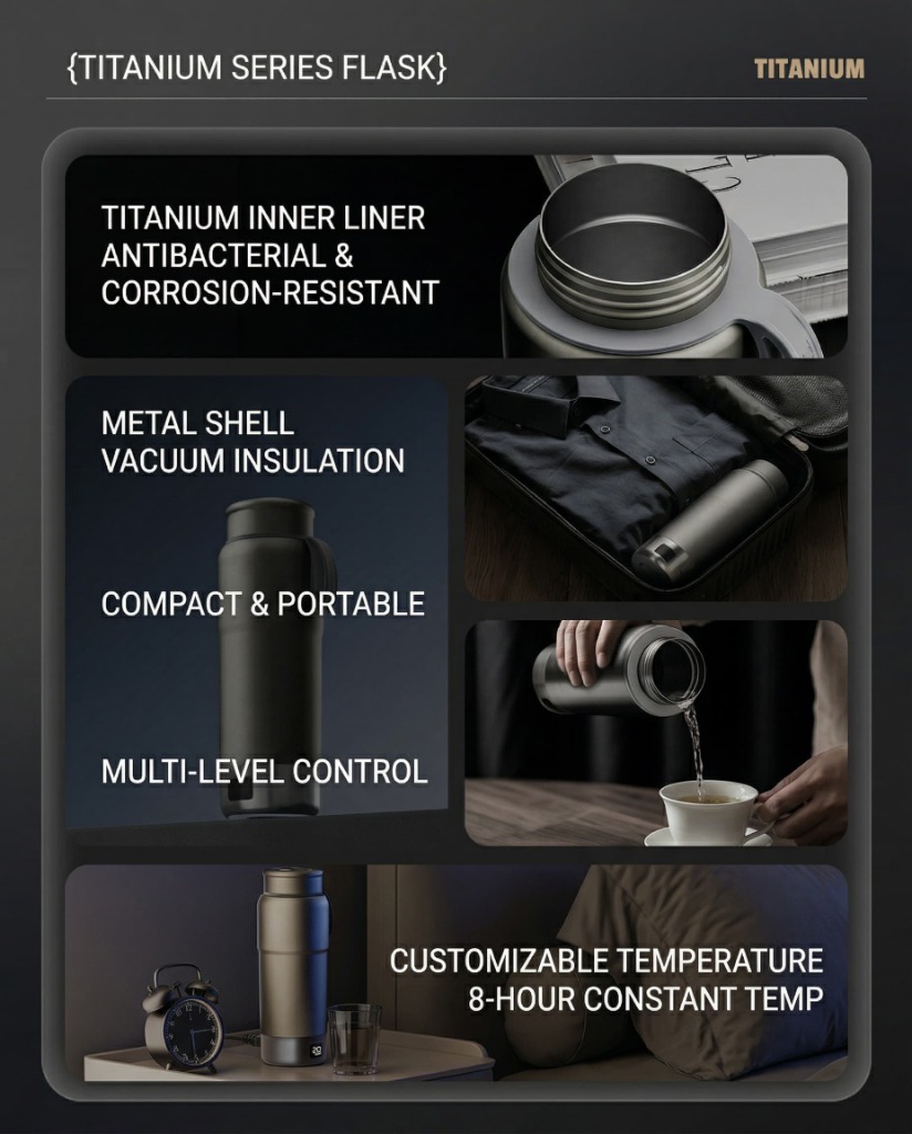 Titanium Series Flask features overview