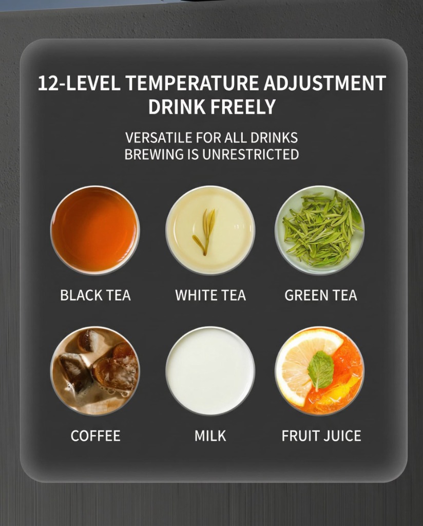 12-level temperature adjustment for all drinks