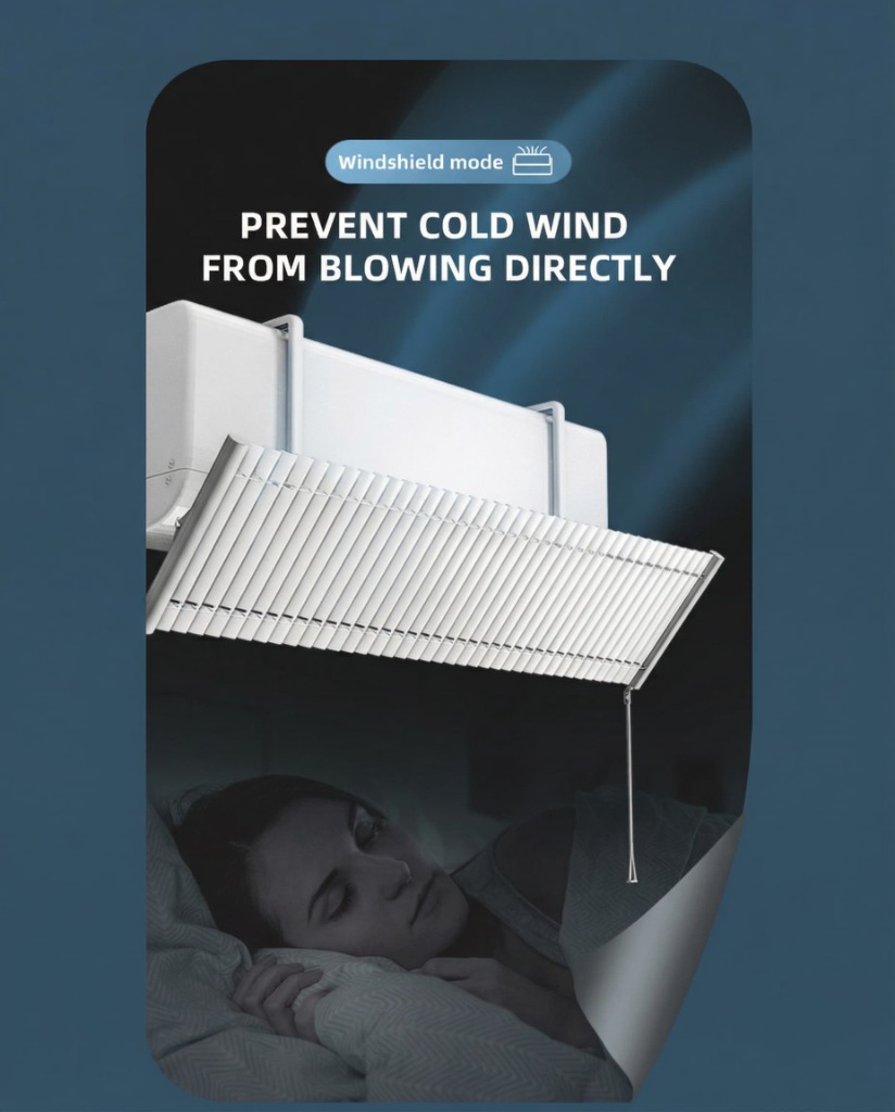 Windshield mode prevents cold wind from blowing directly